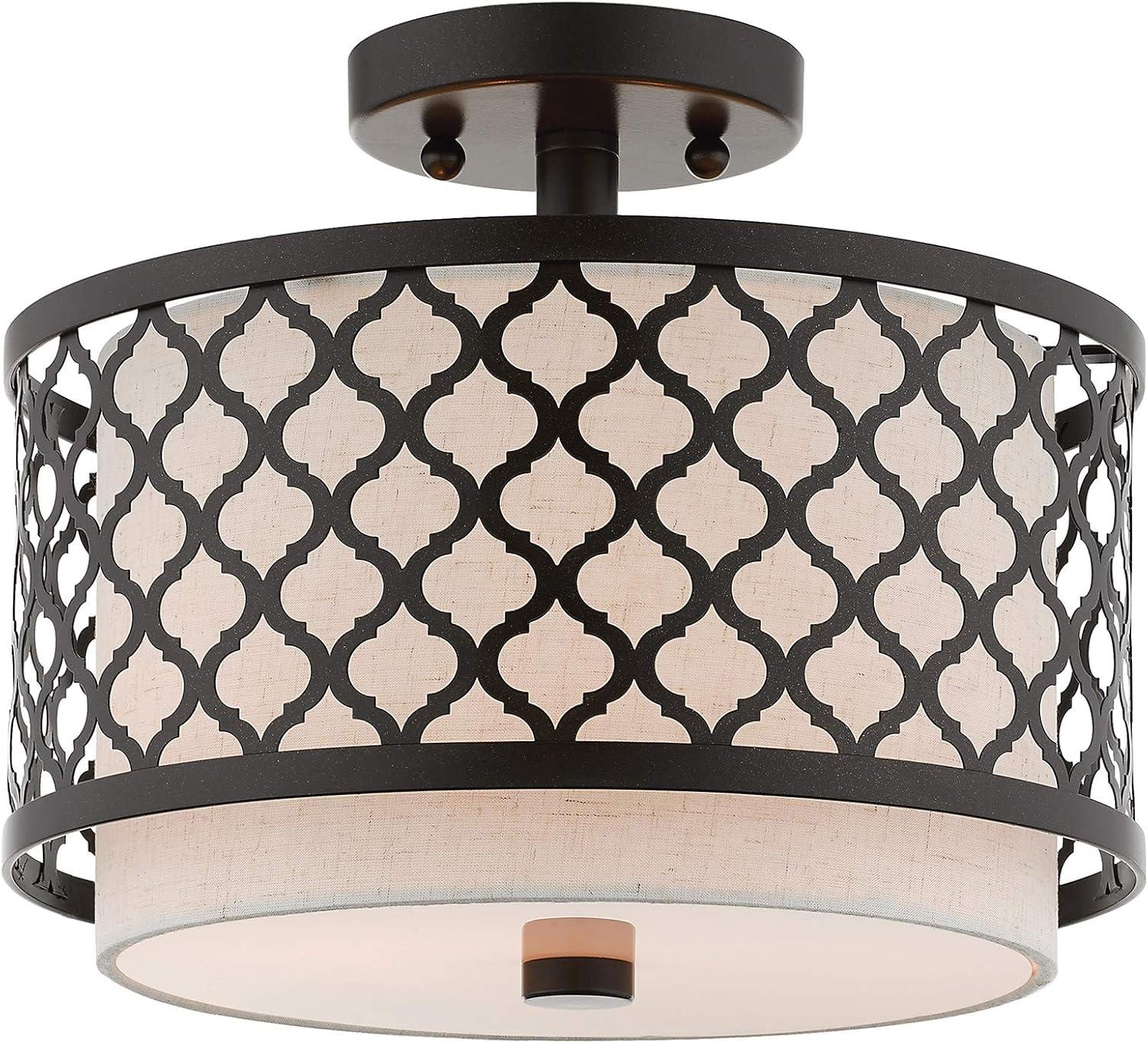 Livex Lighting Arabesque 2 - Light Semi-Flush Mount in  English Bronze