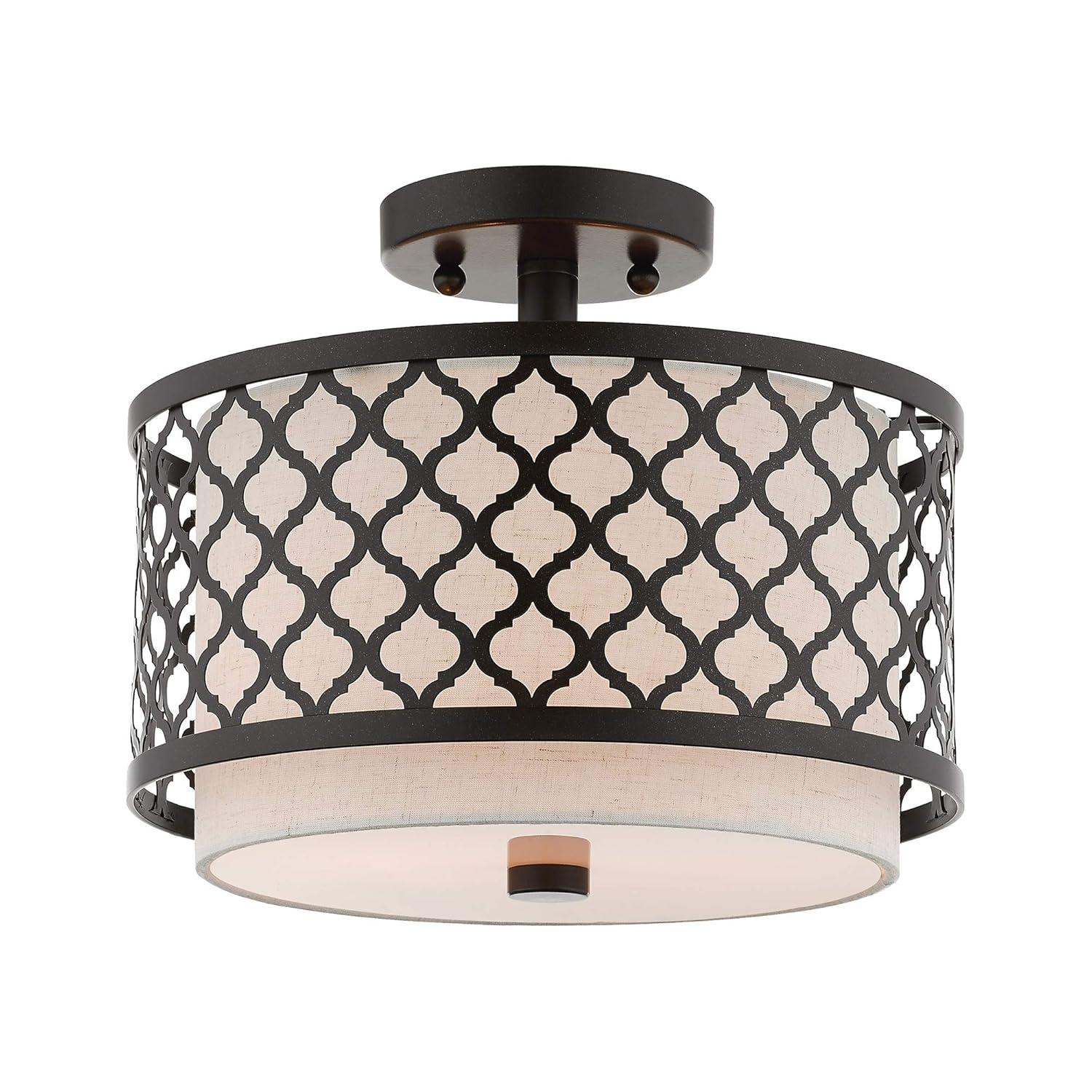 Livex Lighting Arabesque 2 - Light Semi-Flush Mount in  English Bronze
