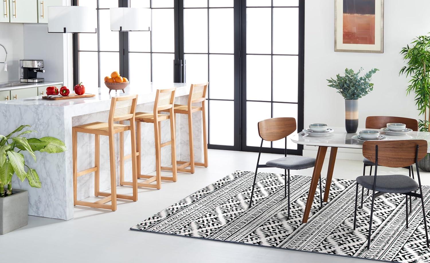 Tulum TUL272 Power Loomed Area Rug - Ivory/Black - 8'9"x11'9" - Safavieh.