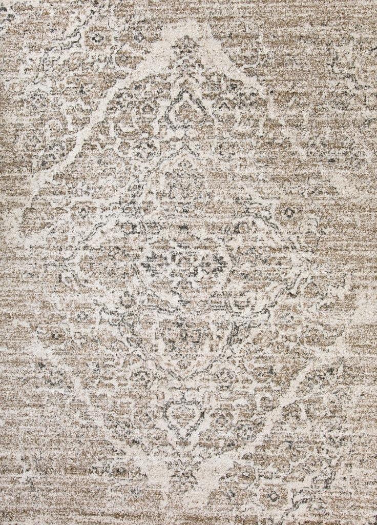 Luxe Weavers Victoria Collection Beige 5x7 Floral Area Rug
