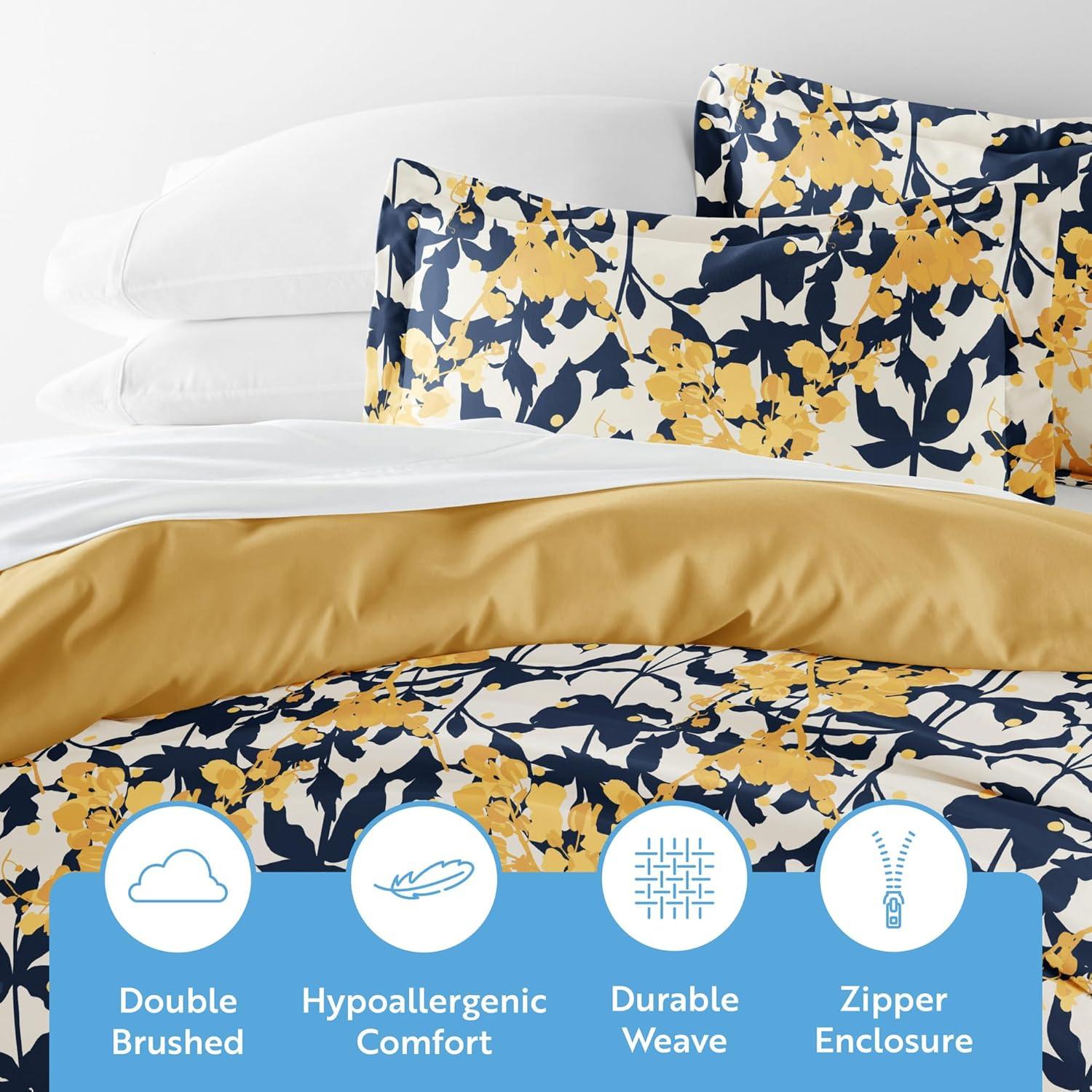 Boho Flower Reversible Duvet Cover Set