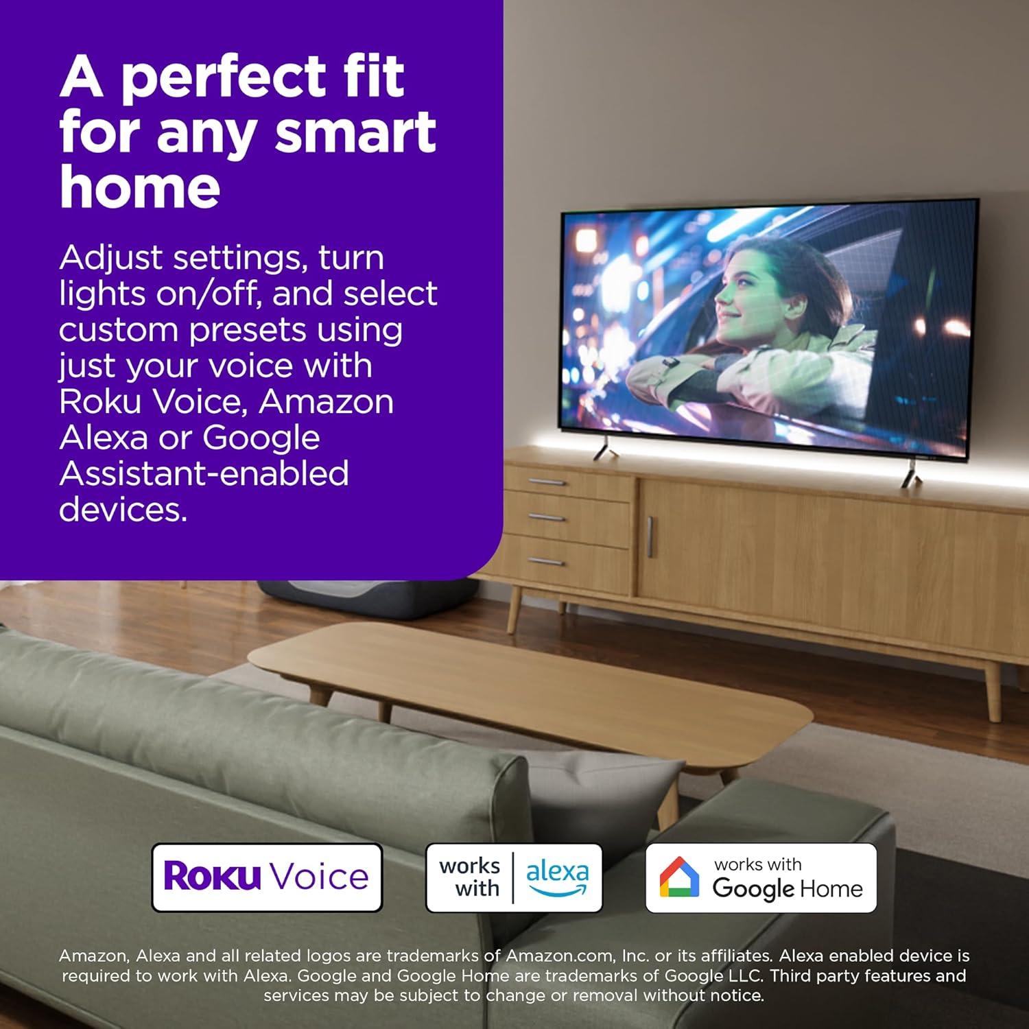 Roku Smart Home Smart Light Strip SE 16.4 Foot with 16 Million Color Options, White Light Option, and Custom Presets - Indoor