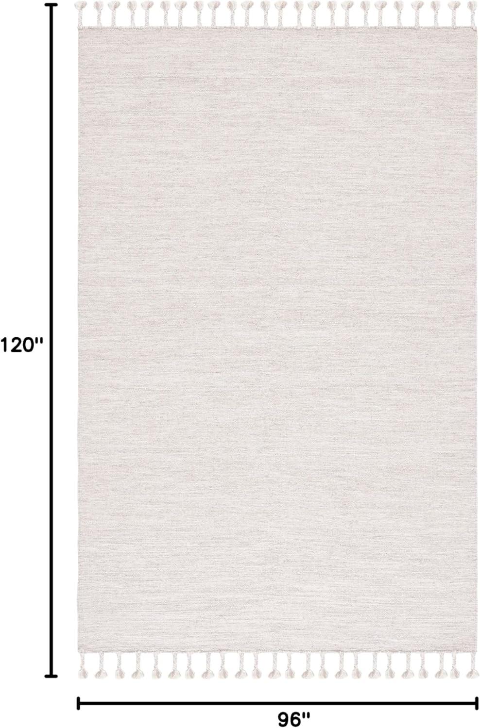Dhurries DHU801 Hand Loomed Area Rug - Beige - 8'x10' - Safavieh.