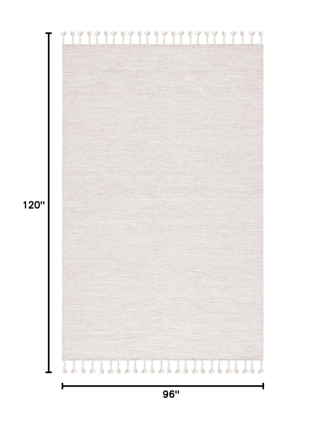 Dhurries DHU801 Hand Loomed Area Rug - Beige - 8'x10' - Safavieh.