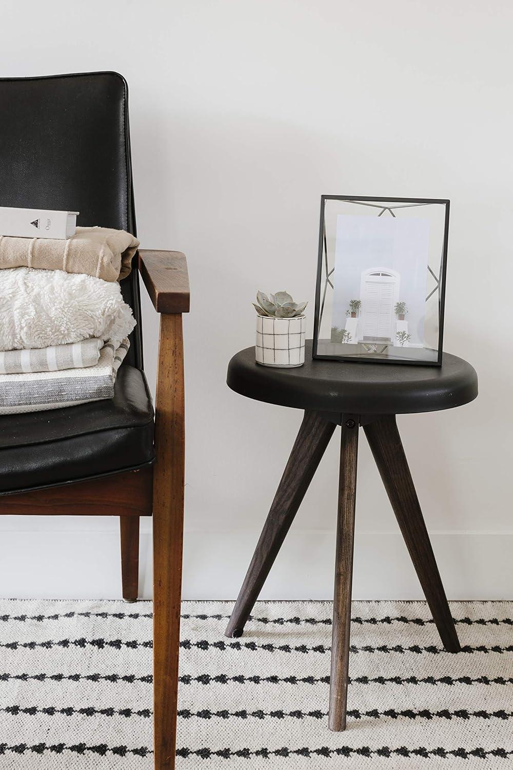 Umbra Prisma Picture Frame, 5x7 Metal Photo Display for Desk or Wall, 5" x 7", Black