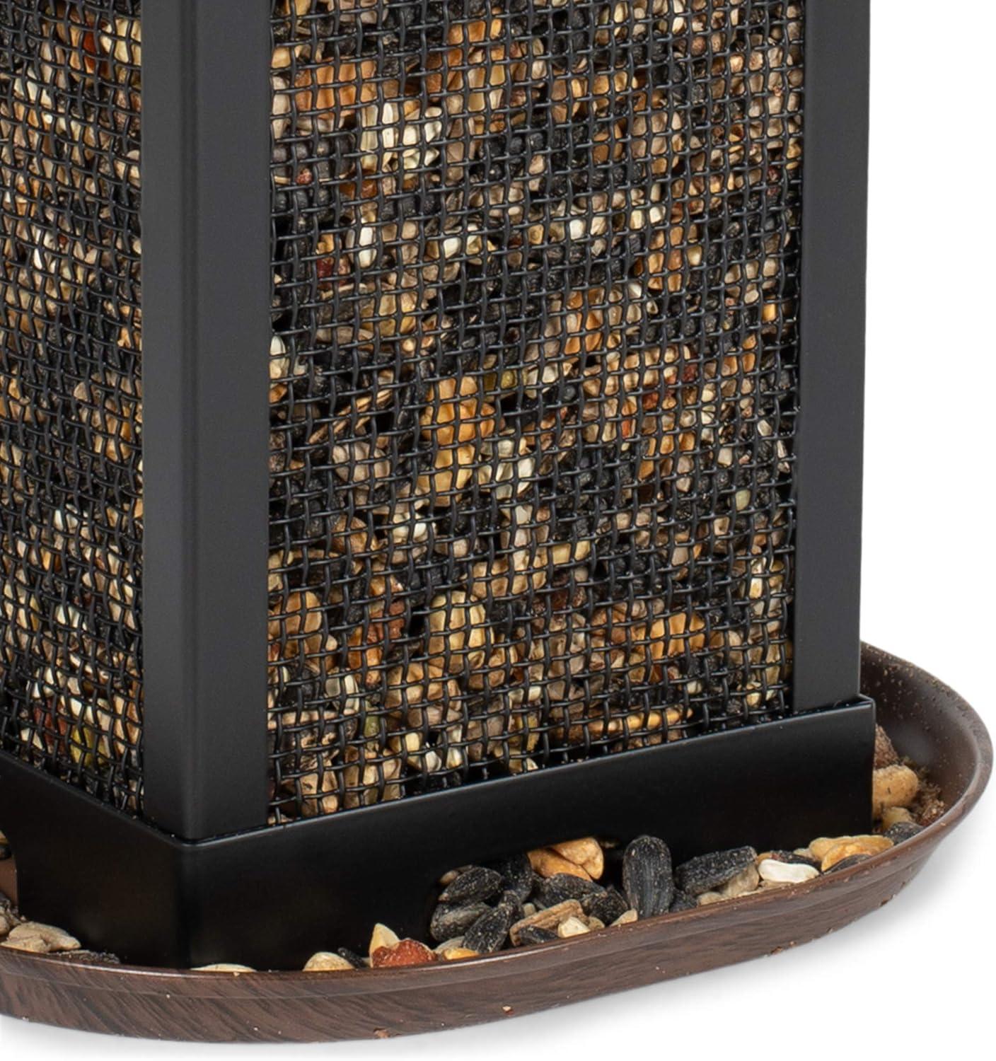 Cottage Garden Hanging 11 inch Cherry Woodgrain Finish Heavy Duty Mesh Metal 3 Lb. Bird Feeder