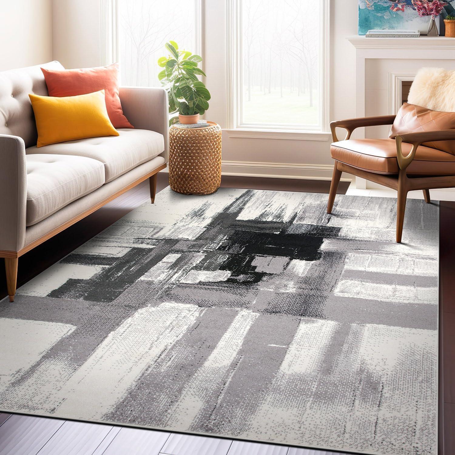 World Rug Gallery Contemporary Modern Abstract Area Rug