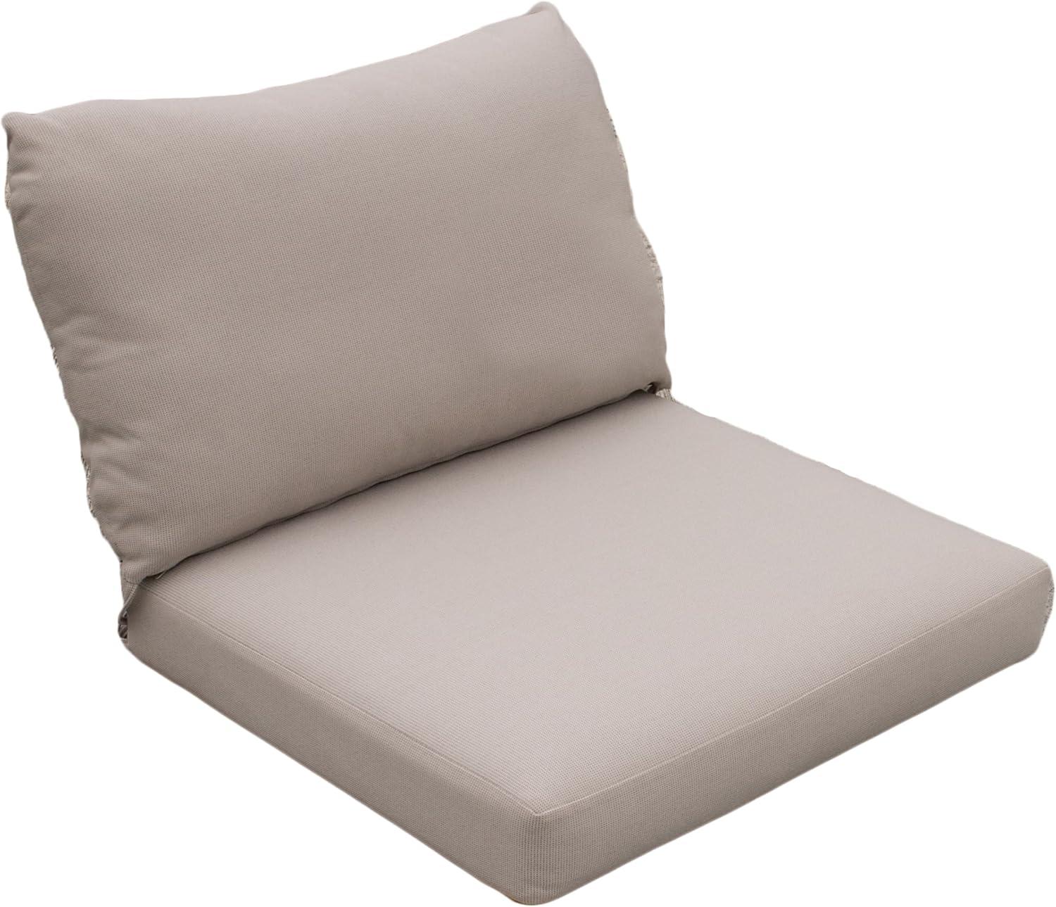 Tan Polypropylene Outdoor Lounge Cushion with Polyurethane Foam Fill