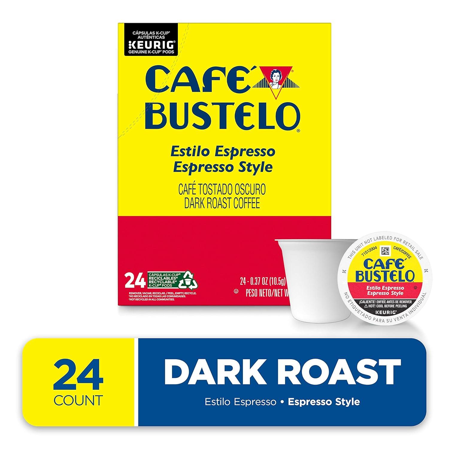 Café Bustelo Espresso Dark Roast Coffee - Keurig K-Cup Pods - 24ct