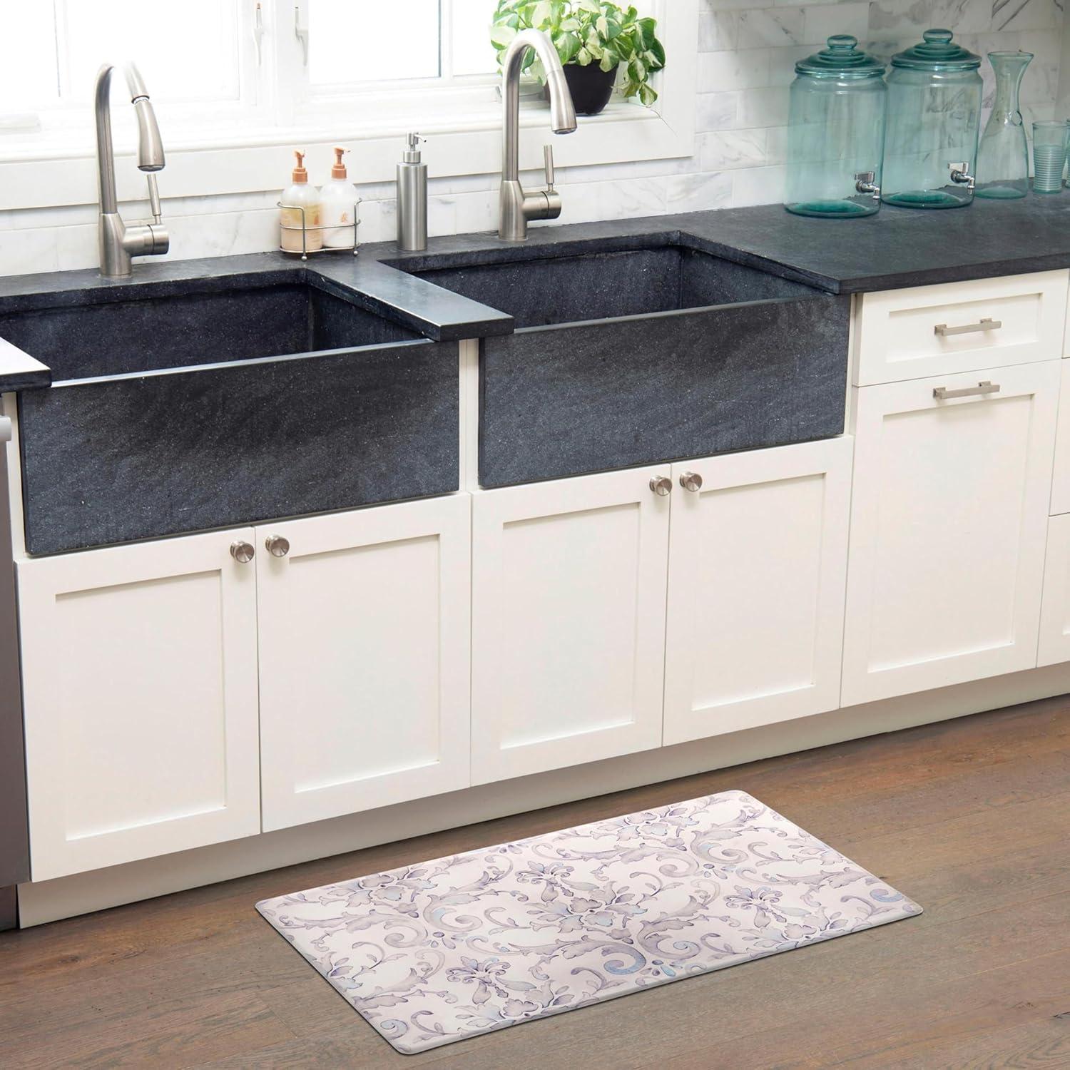 SoHome Cozy Living Watercolor Damask Anti-Fatigue Mat