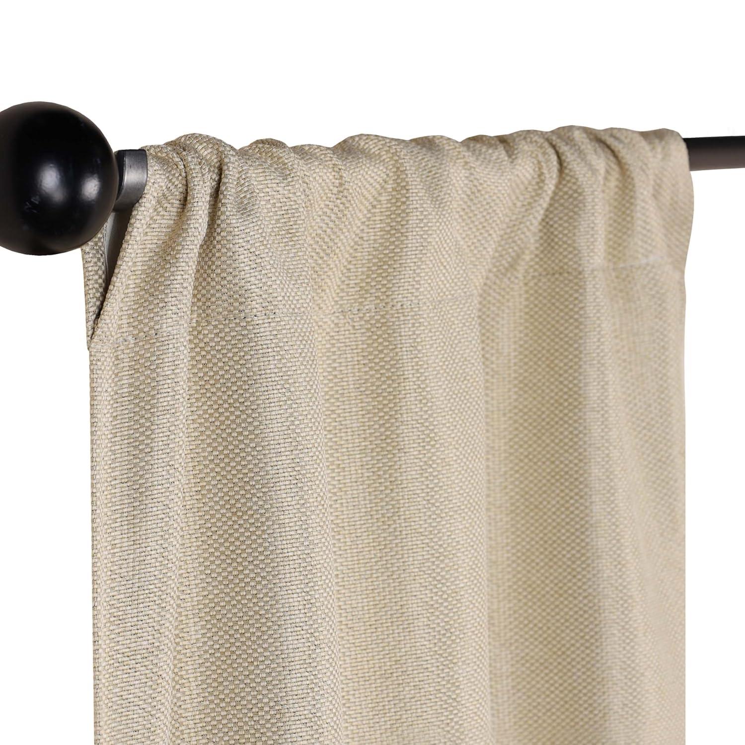 Superior Blackout Curtains, Insulated, Sun Blocking Curtain for Bedroom, Solid, Textured, Living Room Window, Thermal Woven, Jaxon Collection, Set of 2 Panels, Rod Pocket, 26" x 63", Beige