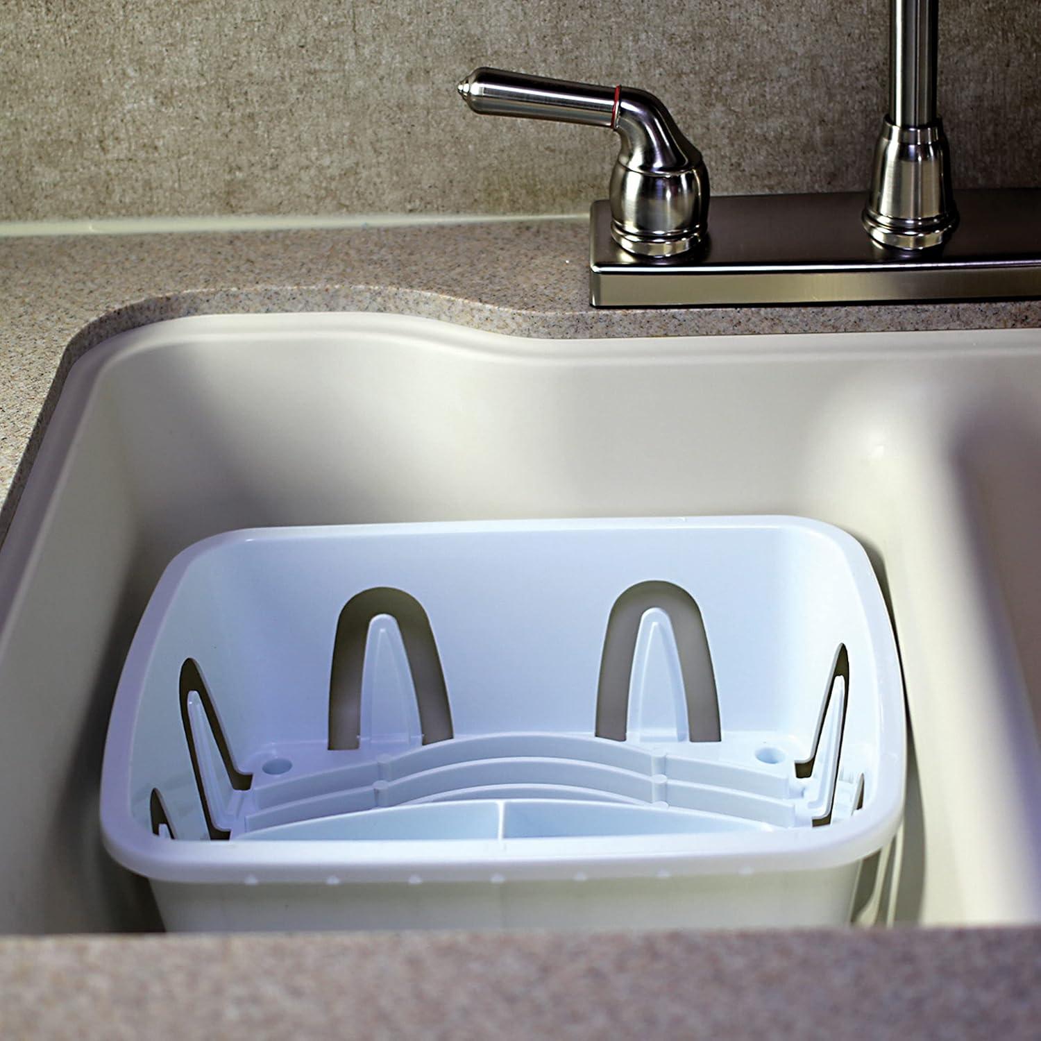 Mini Dish Drainer & Tray, White (Eng/Fr)