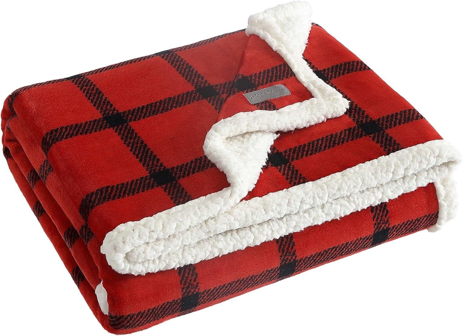 Eddie Bauer Eddie Bauer Printed Plush Fleece/Sherpa Throw Blankets