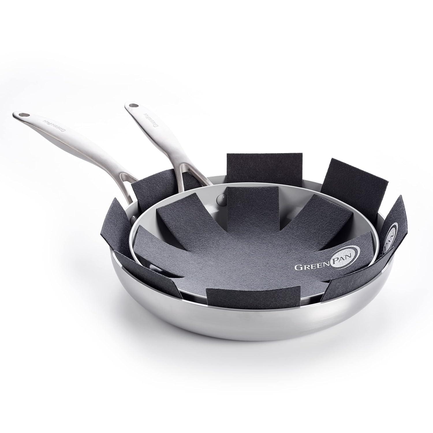 Black Felt Pan Protectors Set of 3