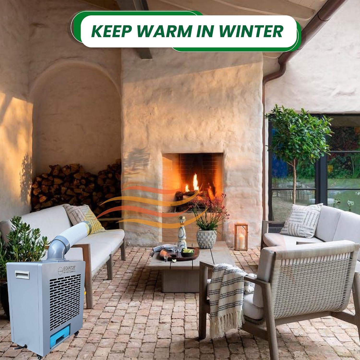 Equator Advanced Appliances Equator 3-in-1 AC Heater Air 9000BTU Outdoor Air Conditioner/ Spot Cooler IP24 Casters 110V