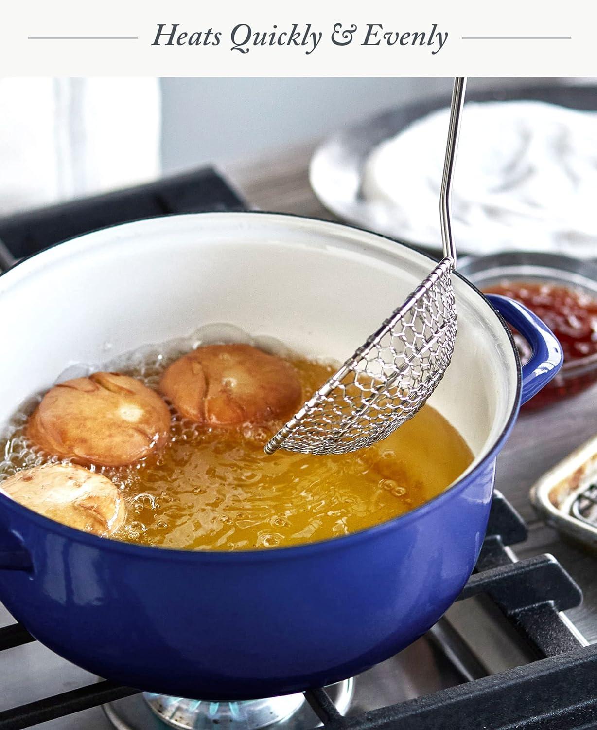 Merten and Storck Merten And Storck 7 Quarts Non-Stick Enameled Cast Iron Round Dutch Oven