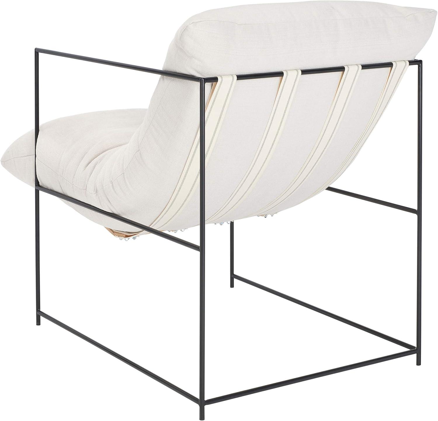 Portland Pillow Top Accent Chair - ACH4511 - Ivory/Black - Safavieh