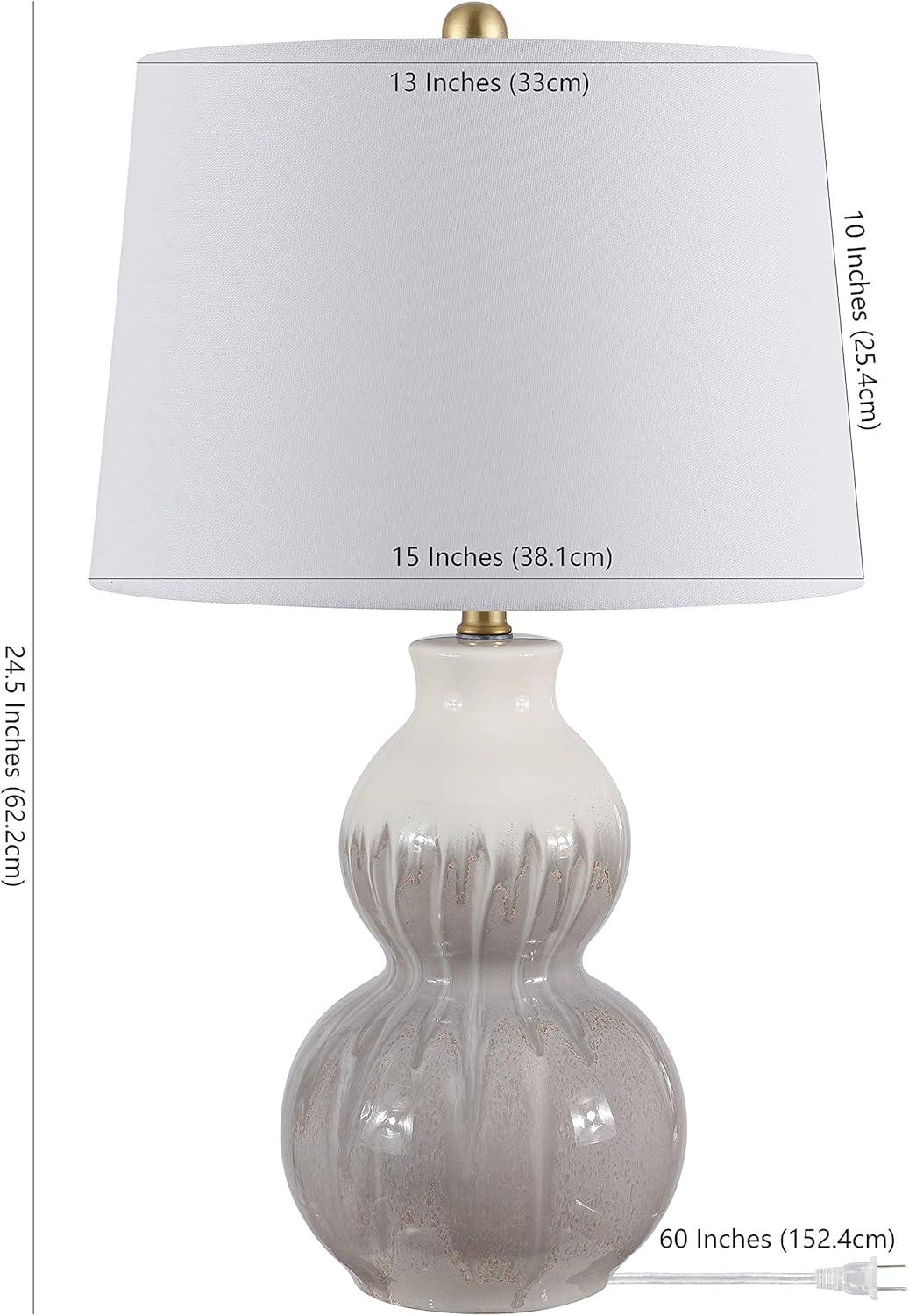 Kenzo Ceramic Table Lamp - Ivory/Grey - Safavieh.