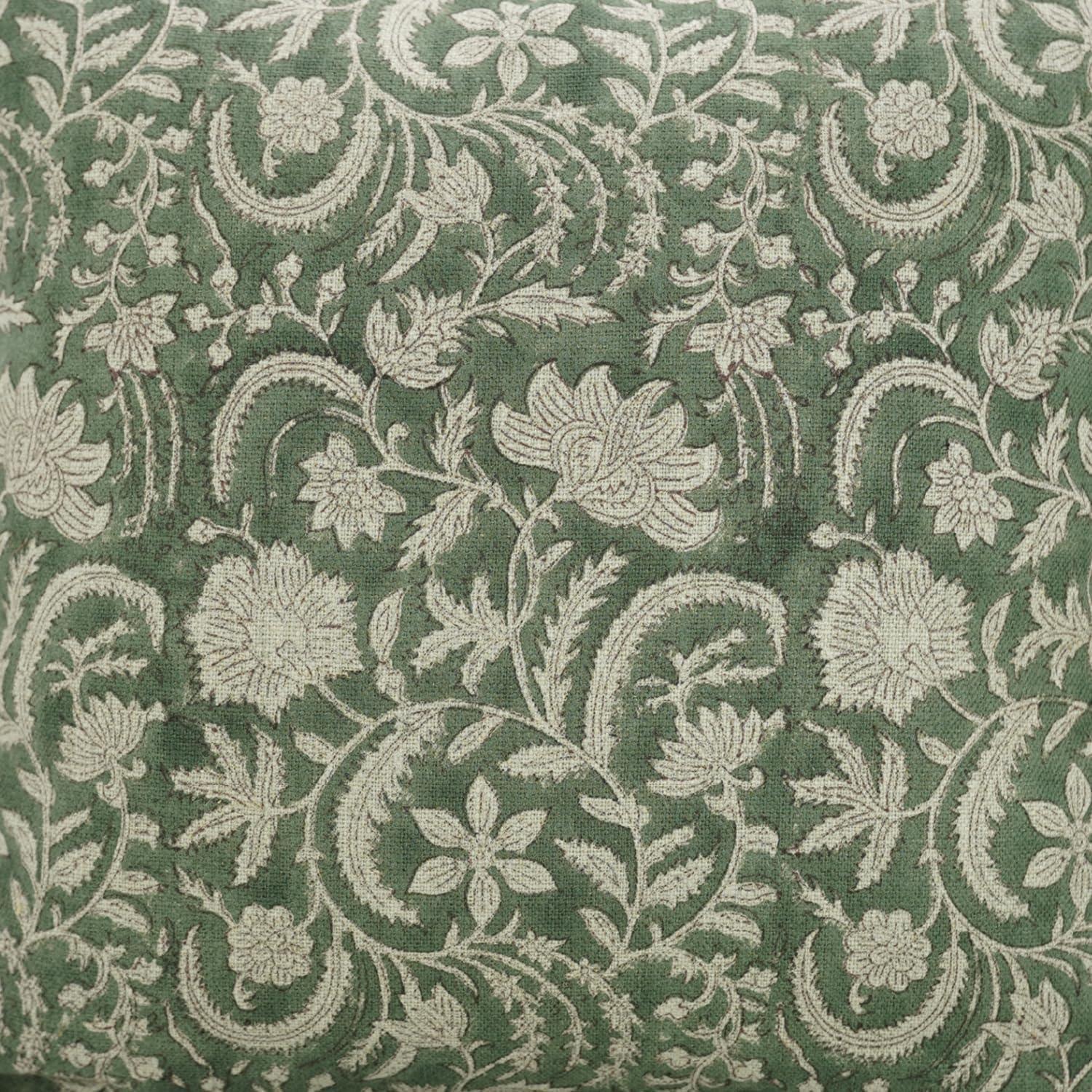 Fabdivine Floral Linen  Pillow Cover for Indoor/Outdoor