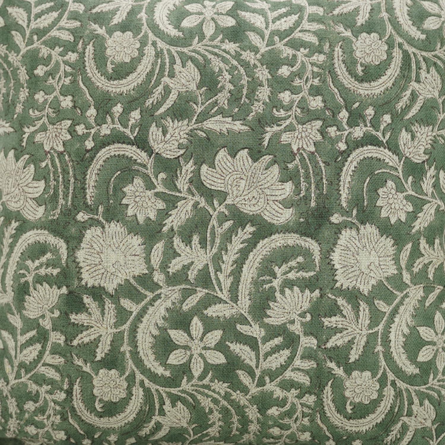 Fabdivine Floral Linen  Pillow Cover for Indoor/Outdoor