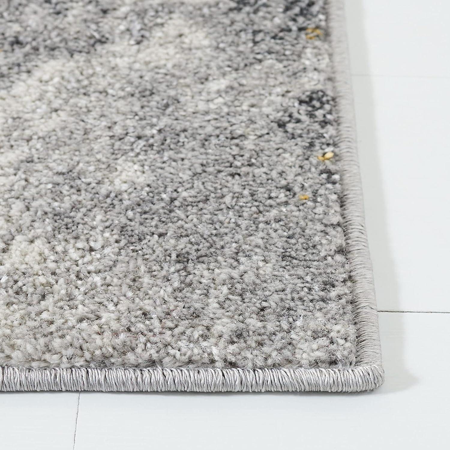 Adirondack ADR134 Machine Made Indoor Runner - Grey/Yellow - 2'-6"x18' - Safavieh