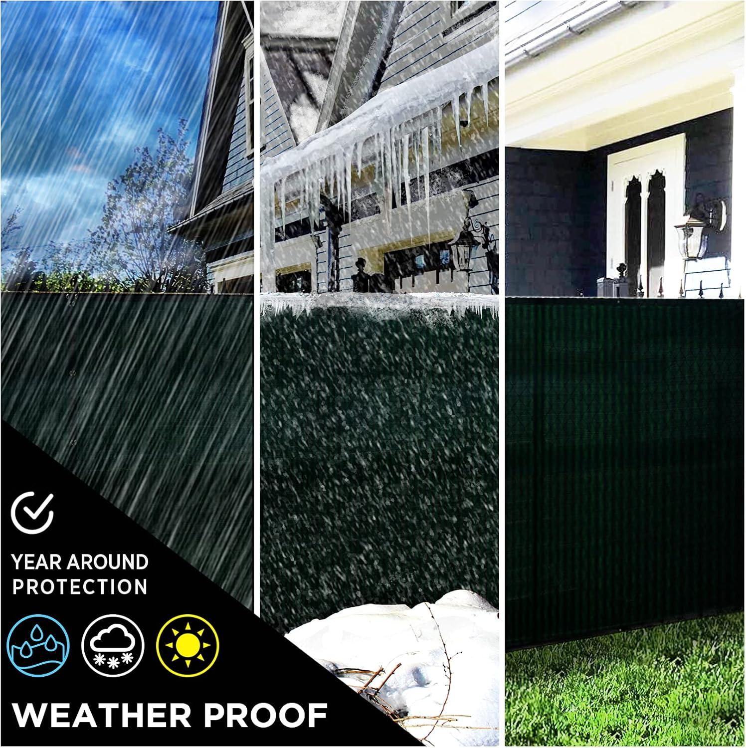 Boen Privacy Fence Netting Green 4' x 50', w/ Reinforced Grommets