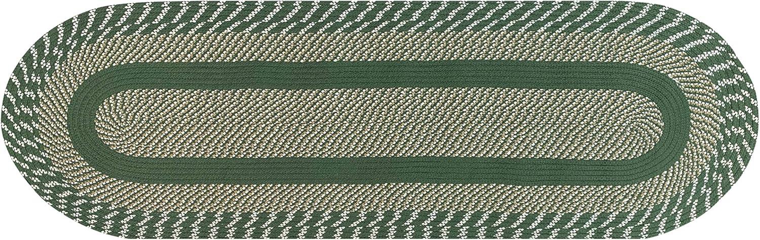 Better Trends Newport Braid Reversible Indoor Utility Rug, 100% Polypropylene, 24" x 72" Runner, Sage