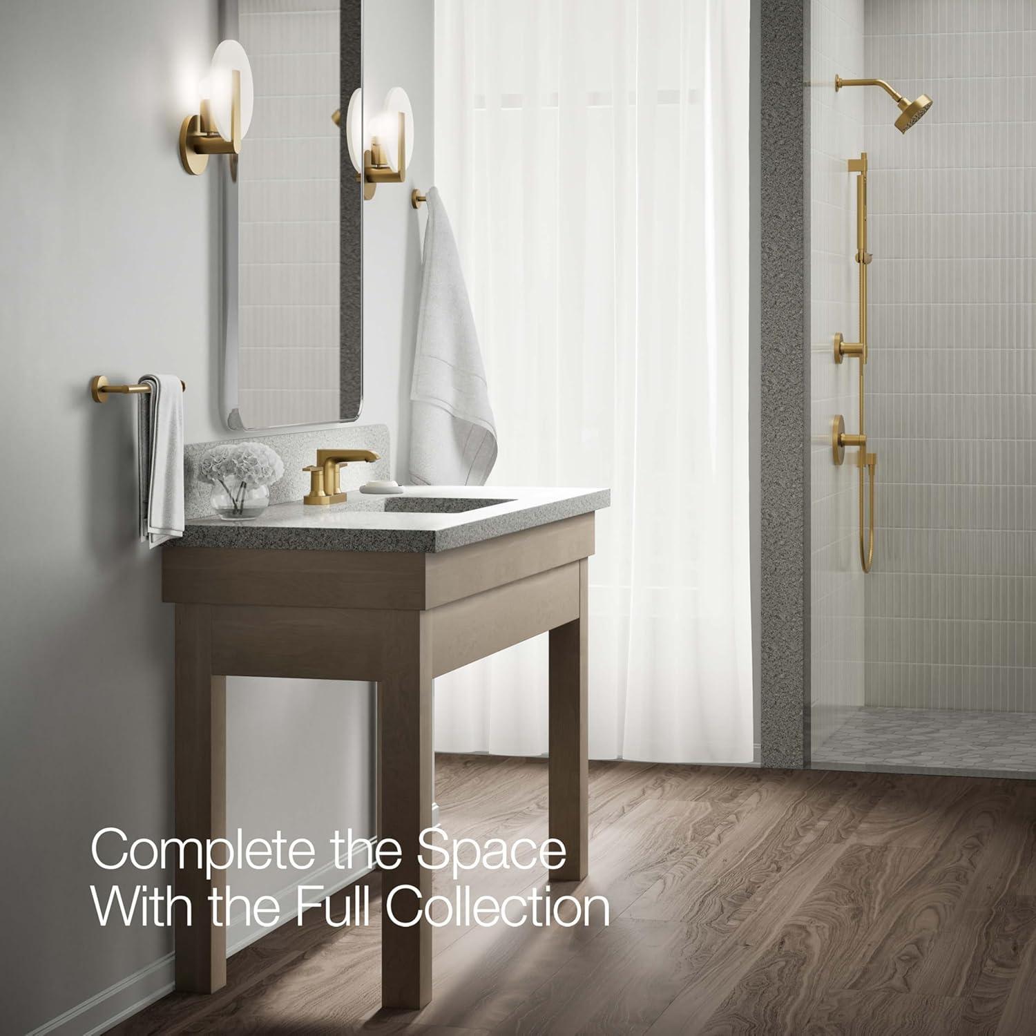 Kohler Hint Centerset 4 inch Bathroom Faucet with Pop-Up Drain Assembly, 2-Handle Bathroom Sink Faucet, 1.2 gpm