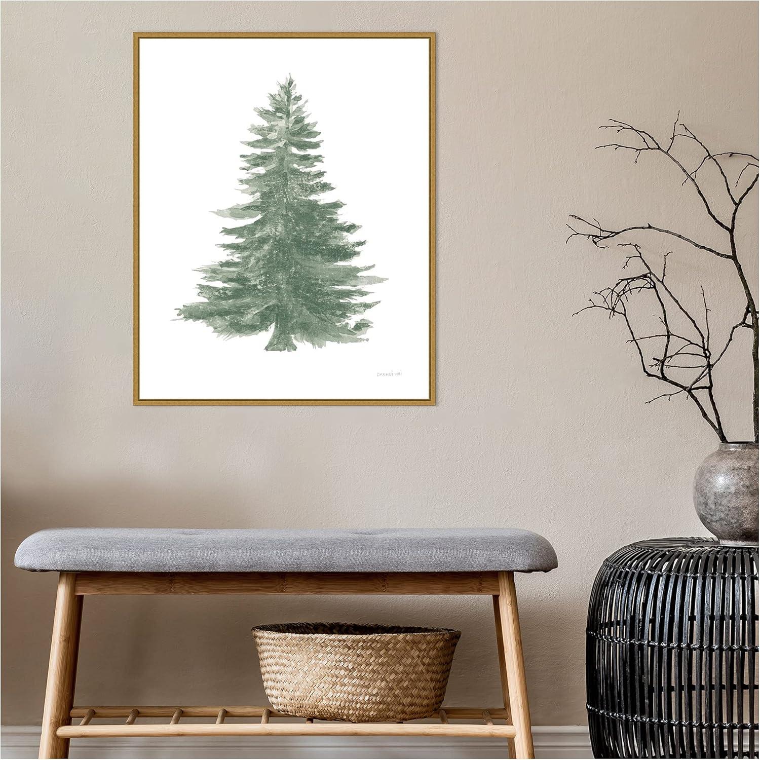 Sylvie Gold Framed Holiday Tree Canvas Print, 24" x 29"