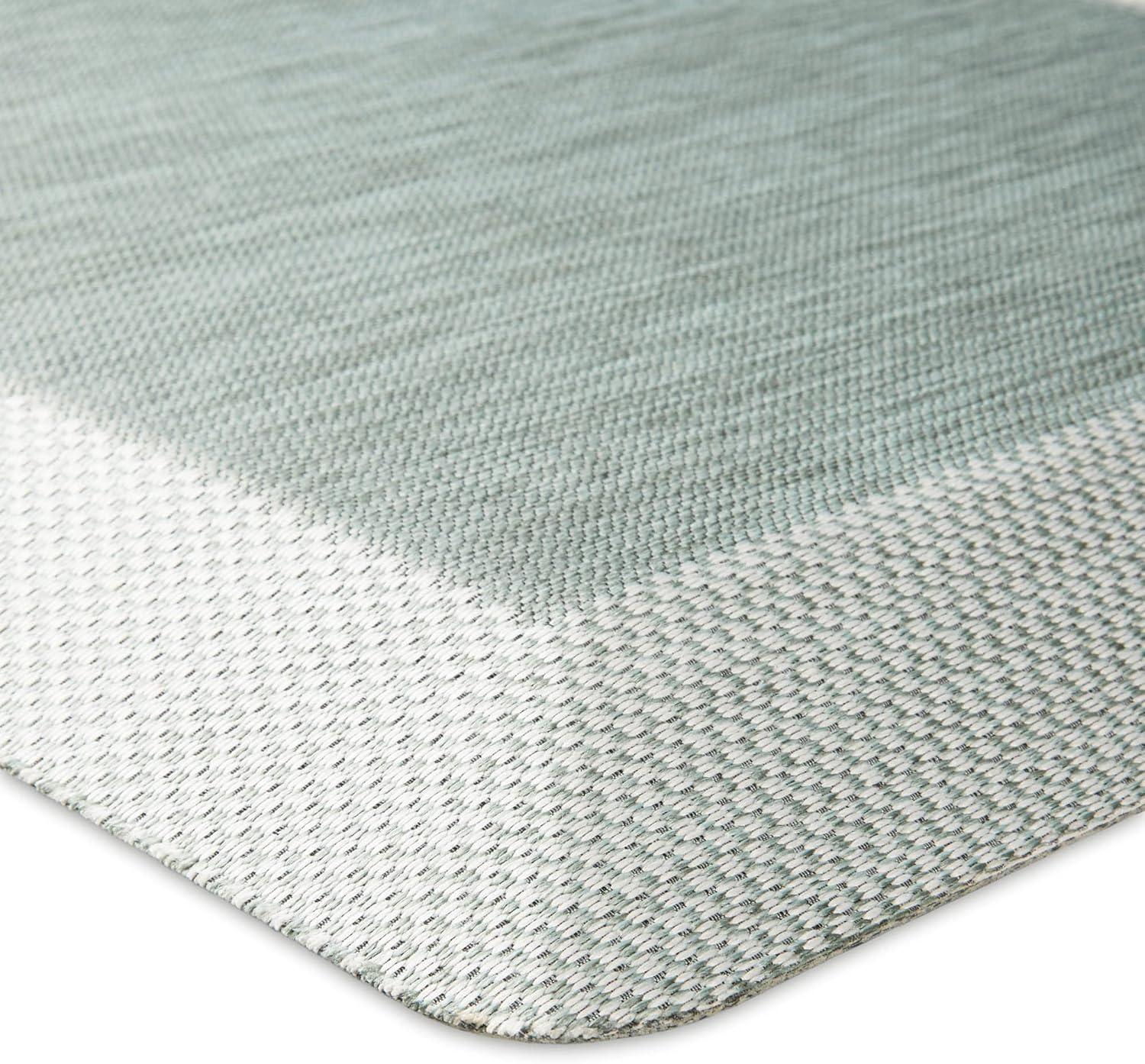 Mint Green Rectangular Memory Foam Anti-Fatigue Kitchen Mat