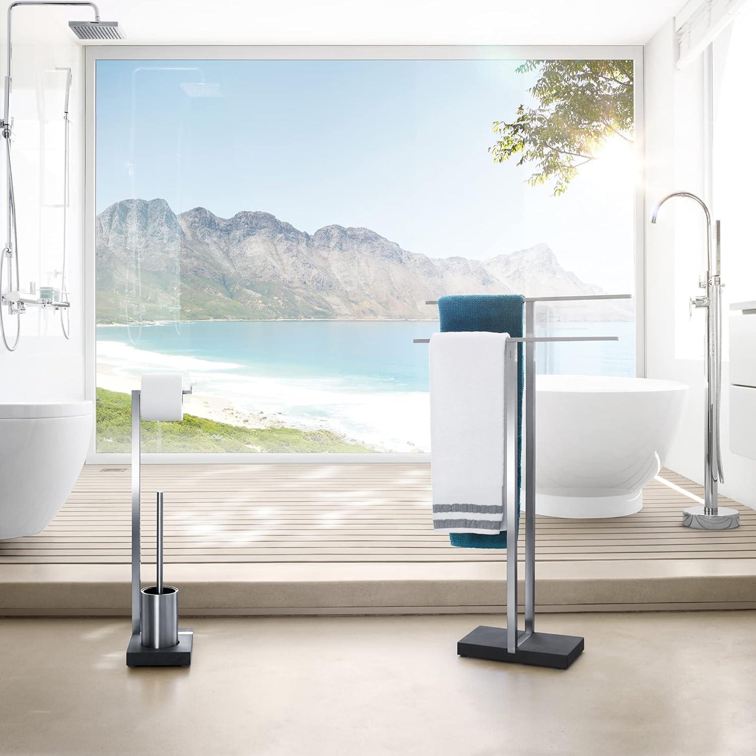 Blomus MENOTO Free Standing Toilet Brush and Paper Holder Set