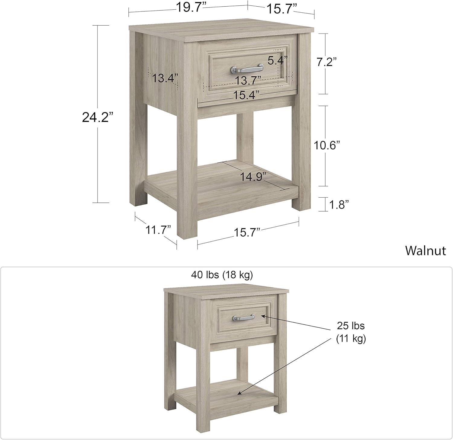 Sierra Ridge Levi 1 Drawer Nightstand