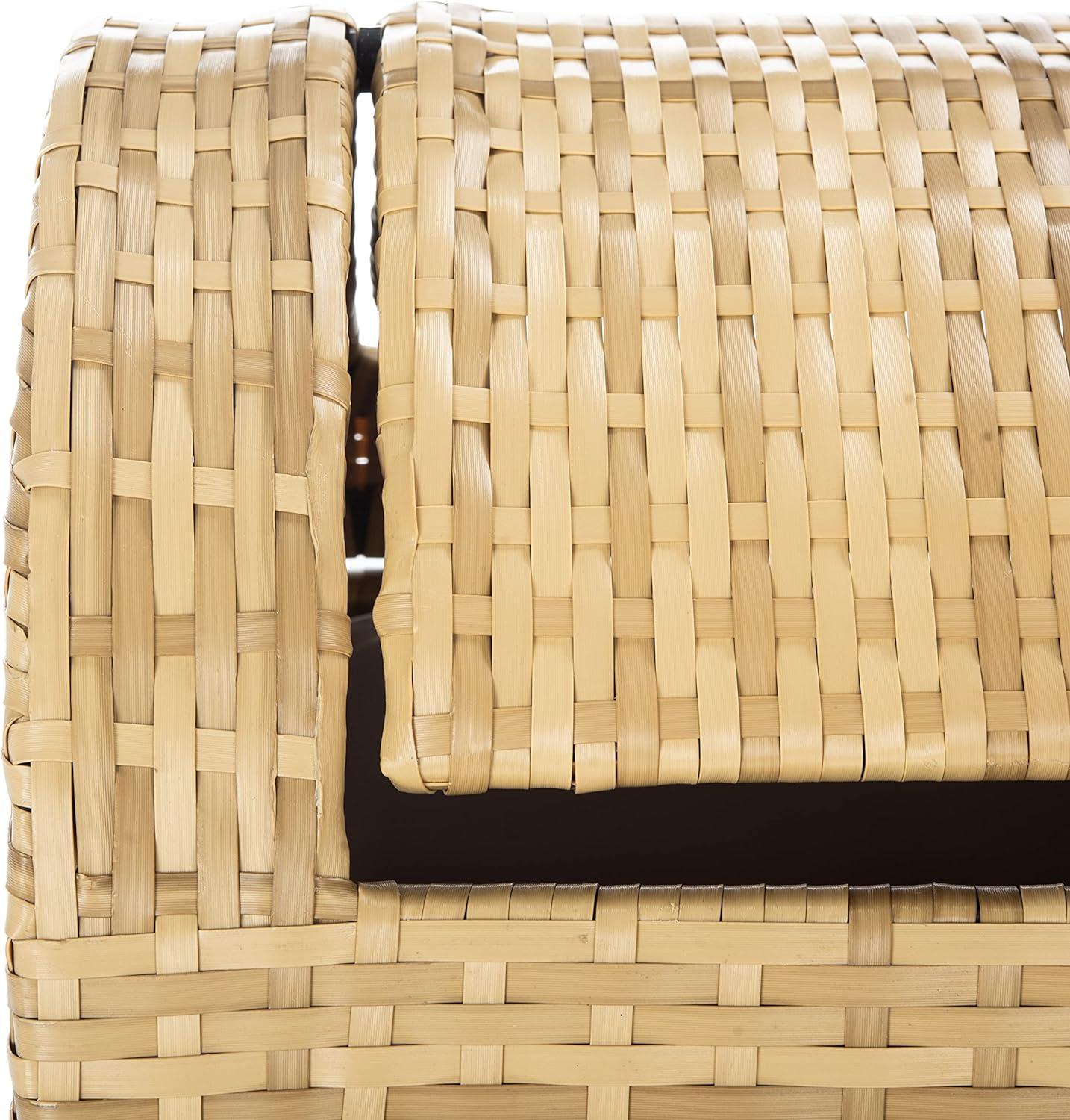 Serapis Outdoor Trash Can - Natural - Safavieh