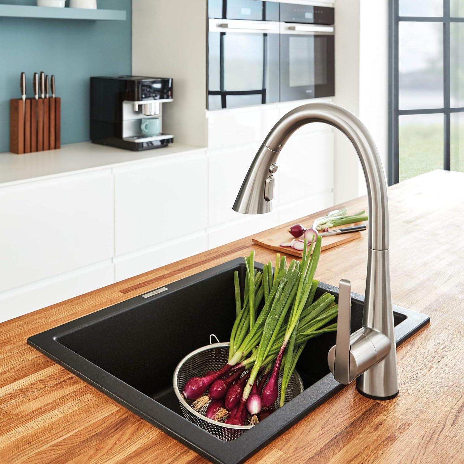 Zedra Pull Down Touch Single Handle Kitchen Faucet with Accessories