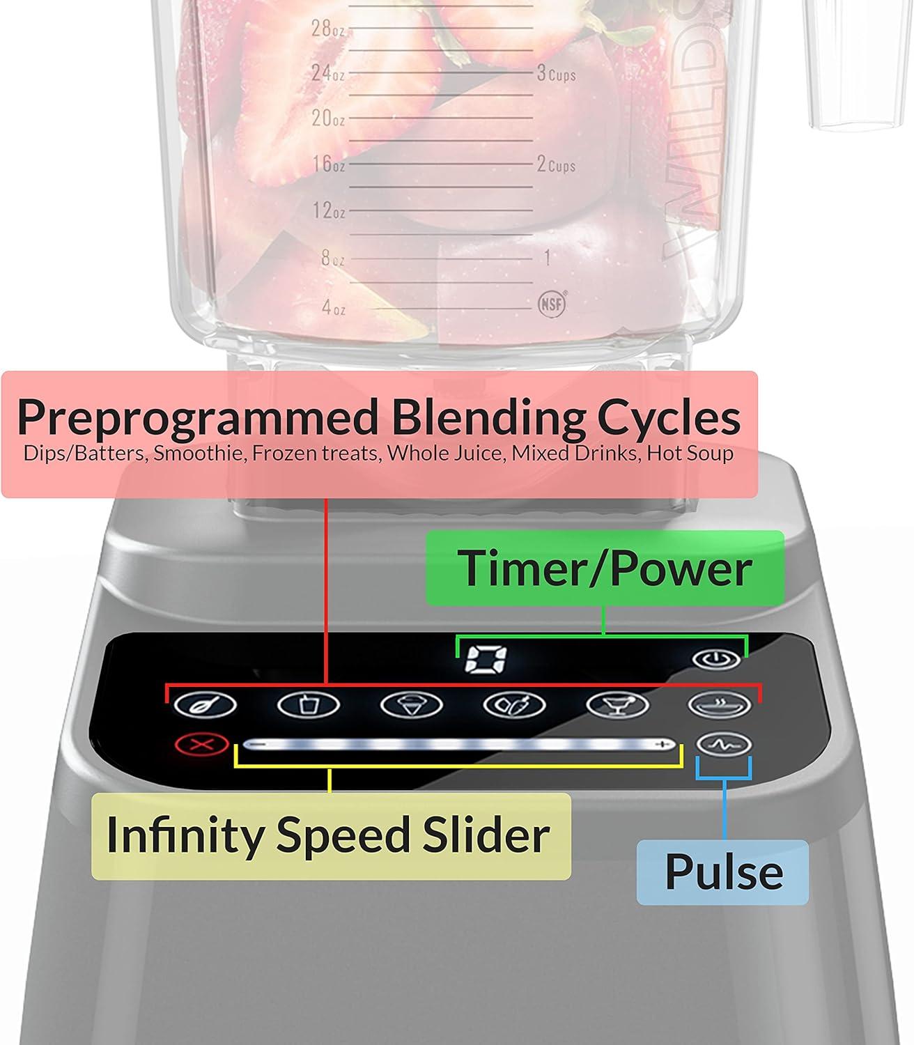 Blendtec 90 oz Stainless Steel Countertop Blender with WildSide+ Jar