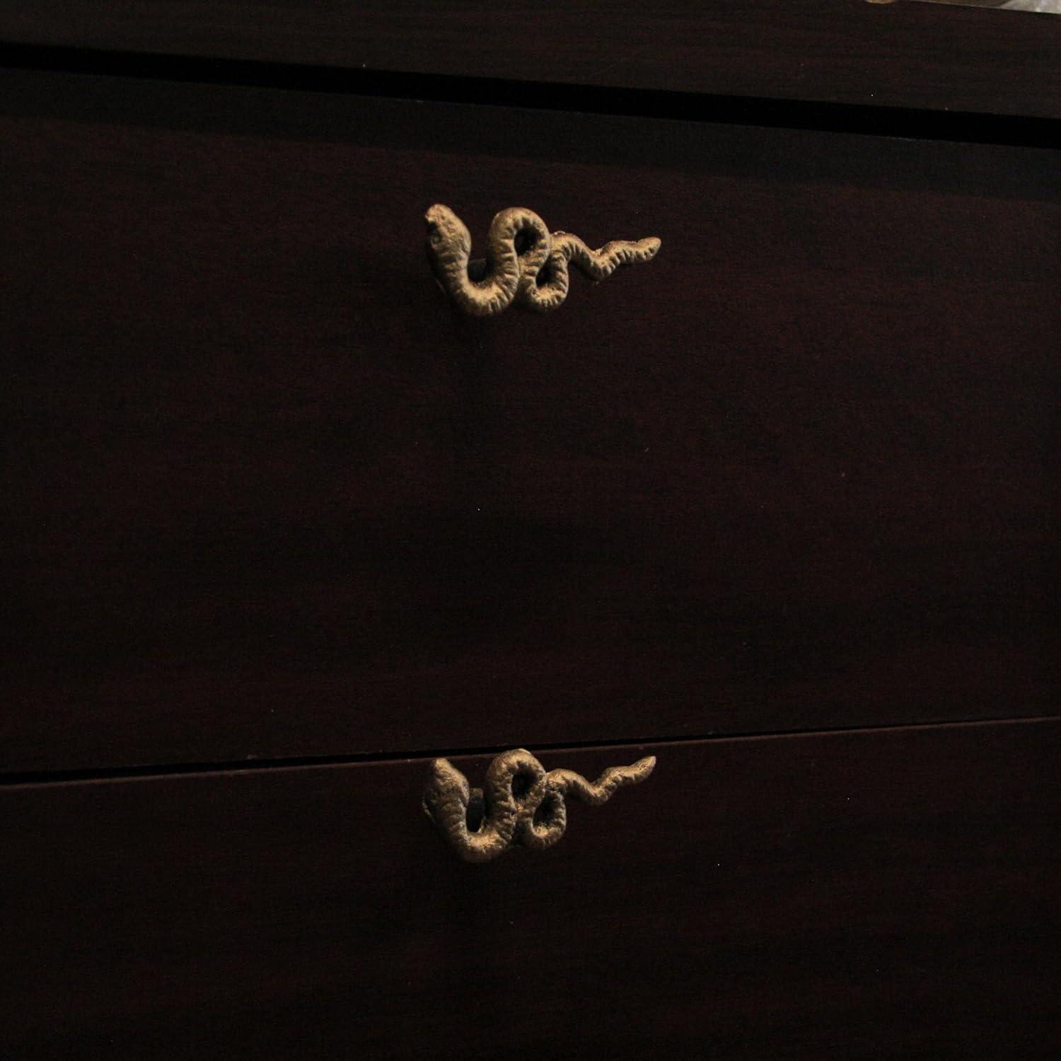 Zeckos Set of 6 Gold Gothic Snake Drawer Pulls - 2.25" x 1" - Cabinet Decor