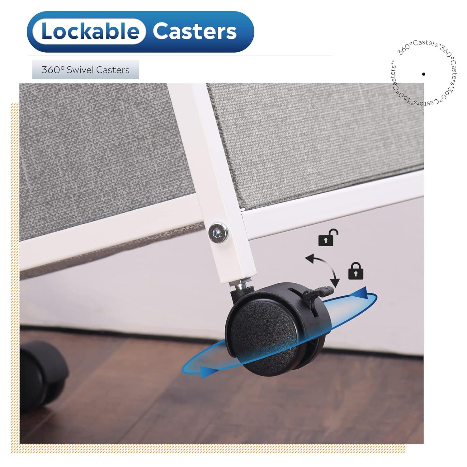 GALAXHERO 2 Drawer Mobile File Cabinet, Rolling Printer Stand, Fabric Vertical Filing Cabinet fits A4 or Letter Size for Home Office, Light Grey