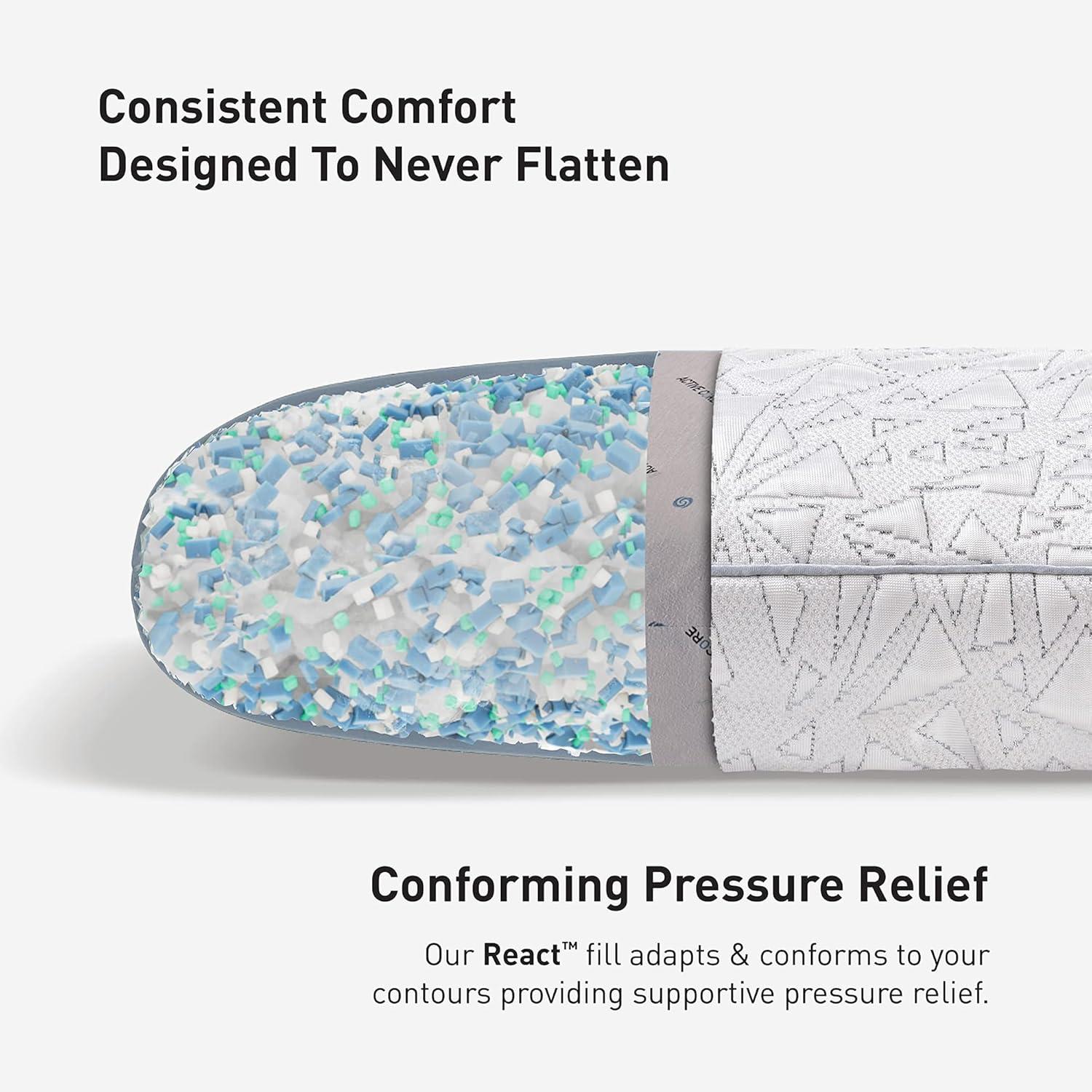 Bedgear Bedgear Storm Cuddle Curve Performance Cooling Pillow for Side Sleepers- Medium Firmness