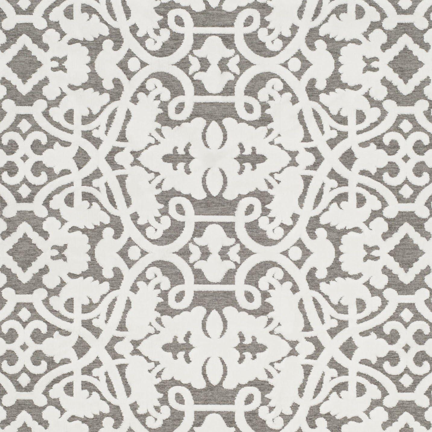 SAFAVIEH Paradise Salah Damask Area Rug, Ivory/Dark Grey, 5' x 7'5"