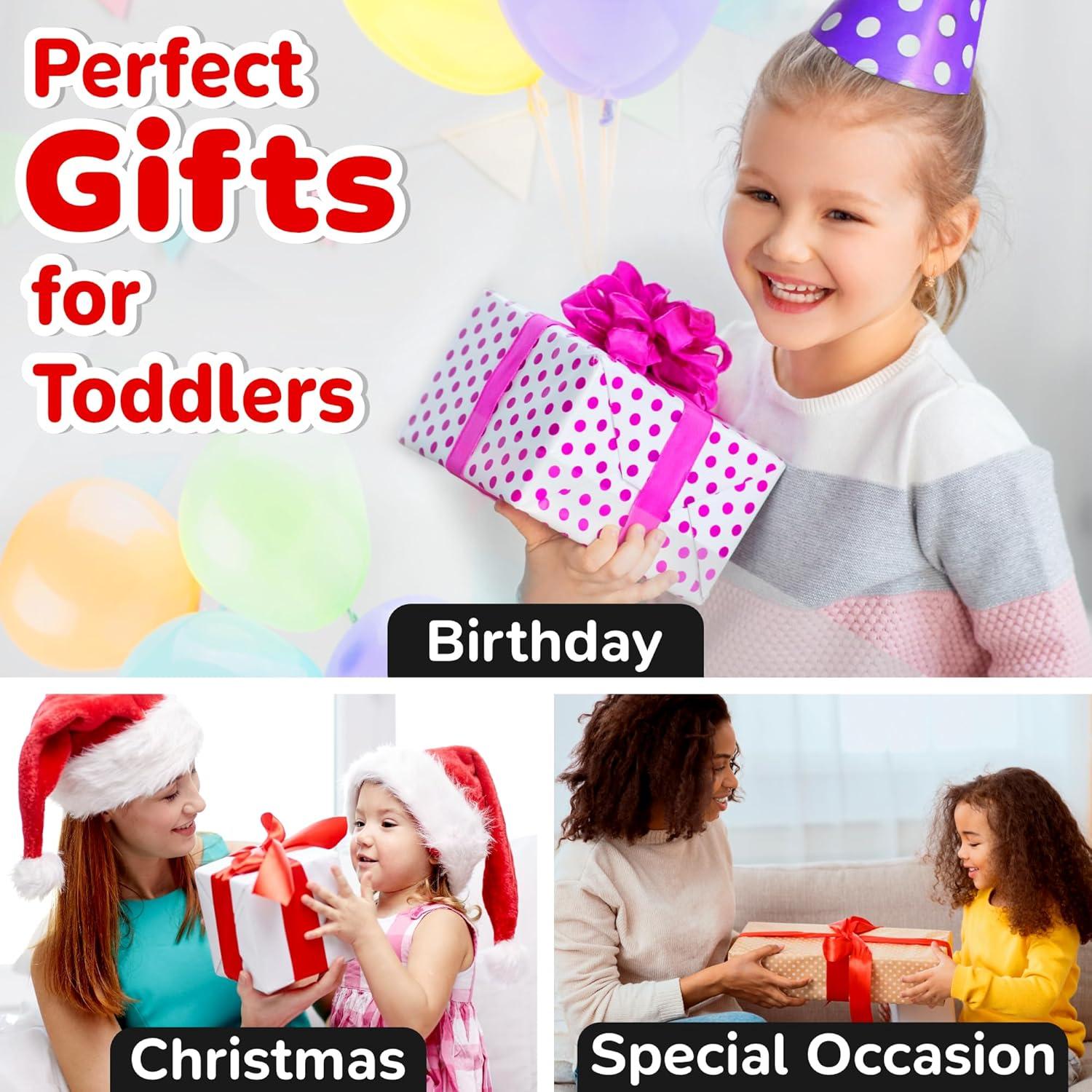 Lucas & Friends Sorting & Stacking Toys, Wooden Puzzle Toy for Learning Shapes and Colors