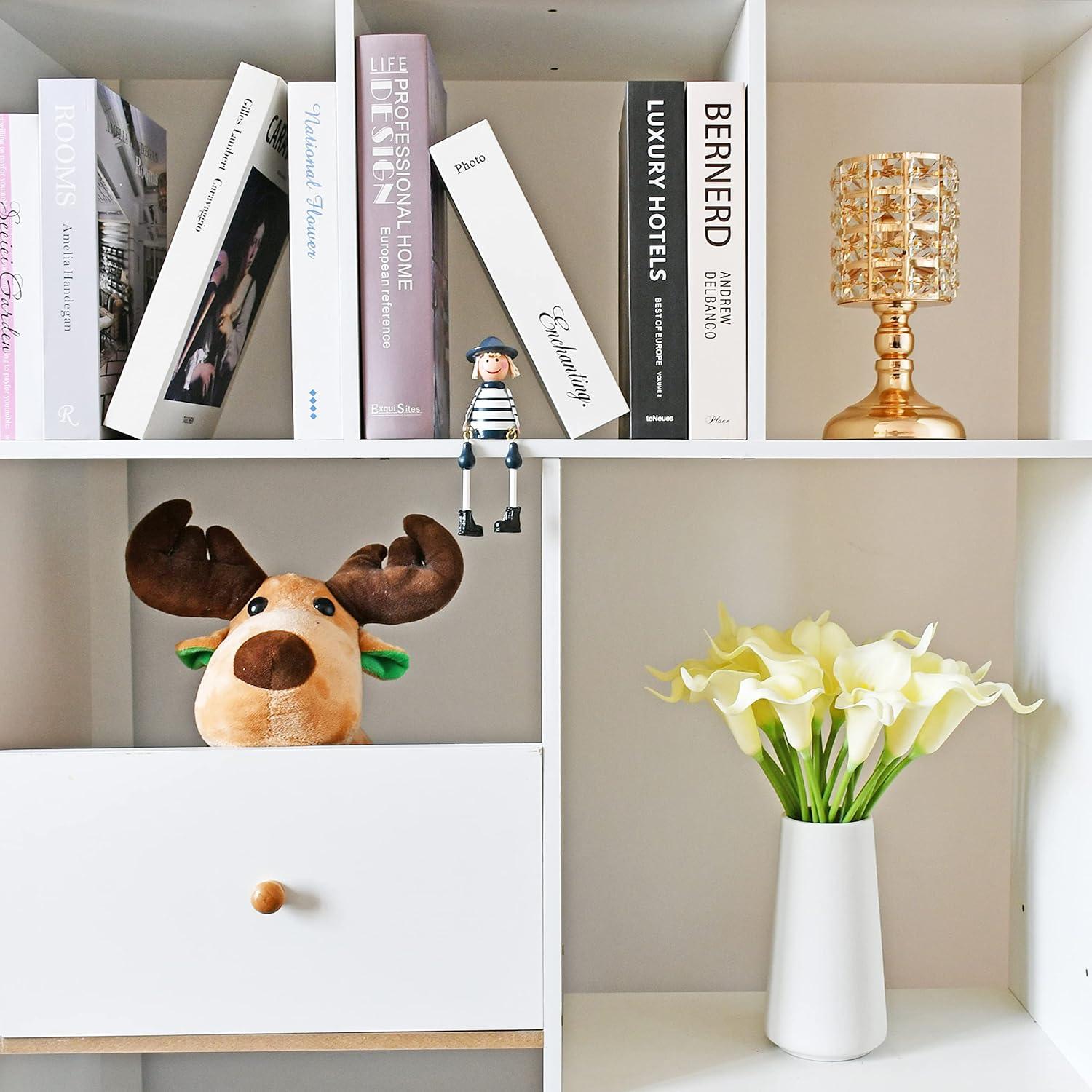 Namzi -a 20pcs Fake Flowers Artificial Calla Lily Silk Flowers 13.4 Inch for Mother's Day Easter Home Kitchen and Wedding (White)