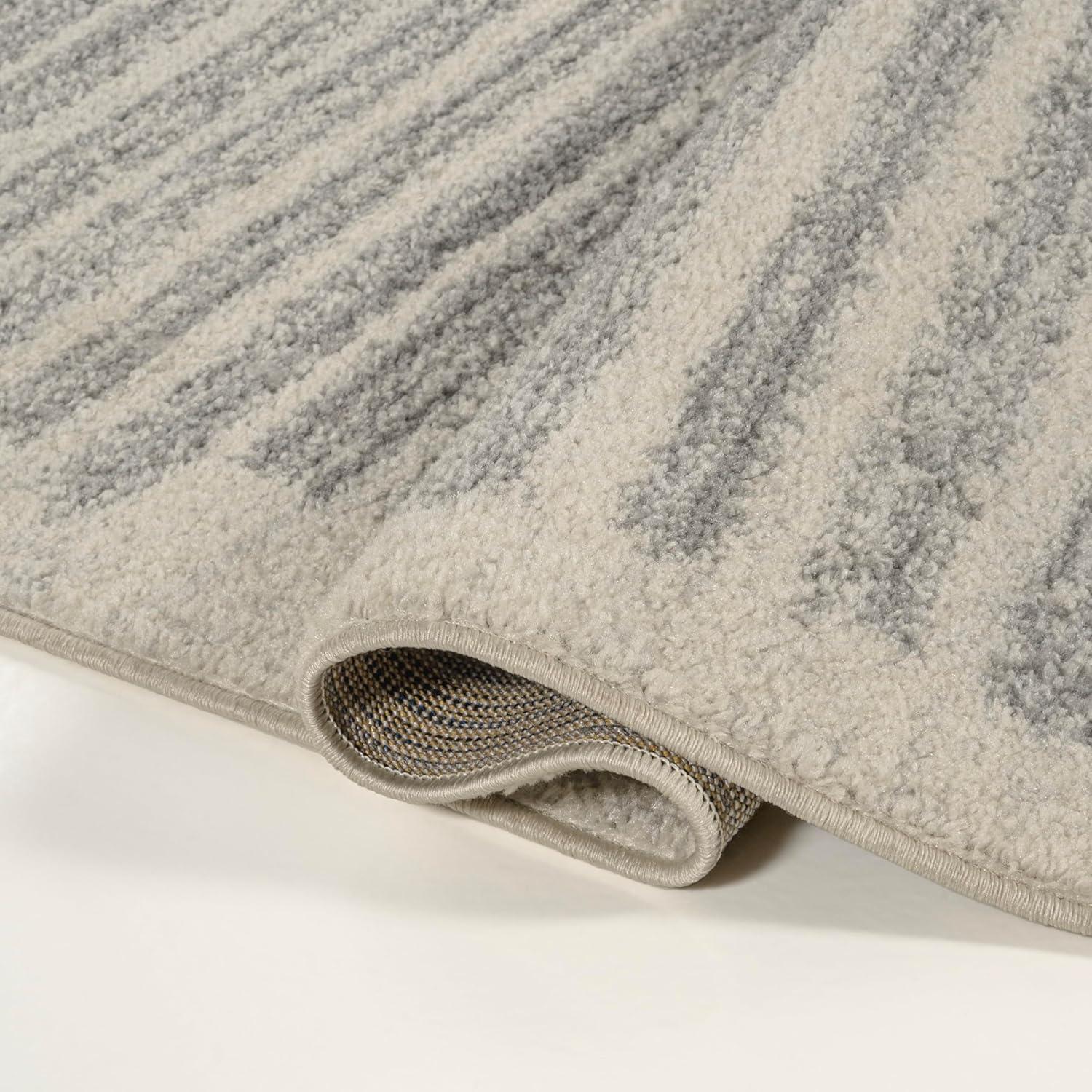 Khalil Modern Berber Stripe Indoor Area Rug - JONATHAN Y