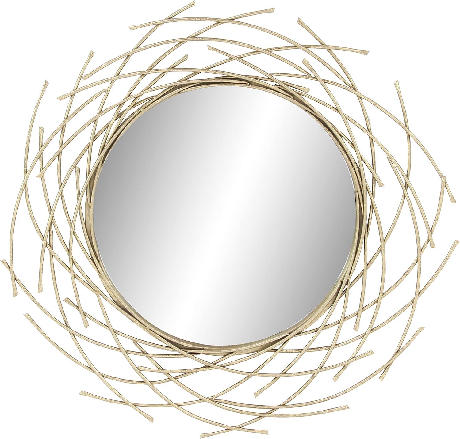 Modern Overlapping Arc Accent Mirror