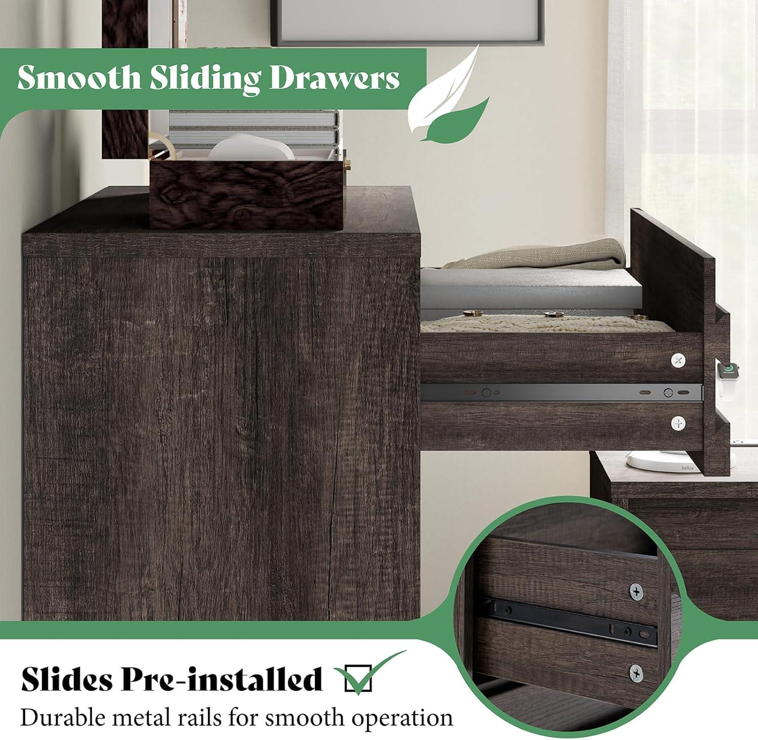 Louby 6 Drawers Dresser For Bedroom, 54" Wide Chest Of Drawers