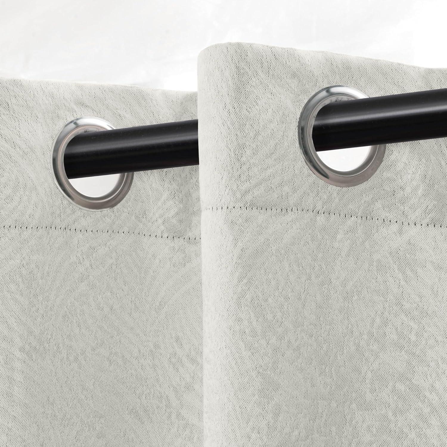 Superior Waverly Blackout Curtains, Rod Pocket, Set of 2, 42" x 63", Ivory
