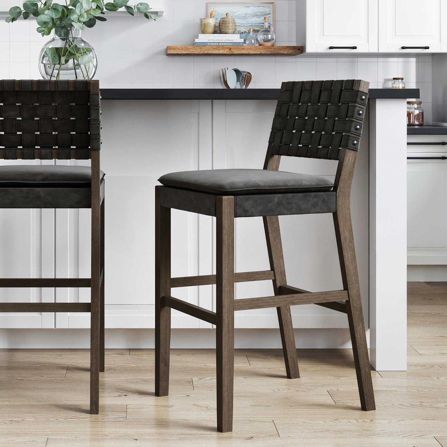 Nathan James Upholstered Stool