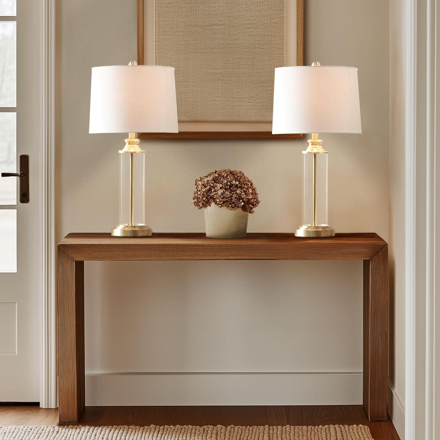 Mercer41 Clarity Cylinder Table Lamp Set of 2