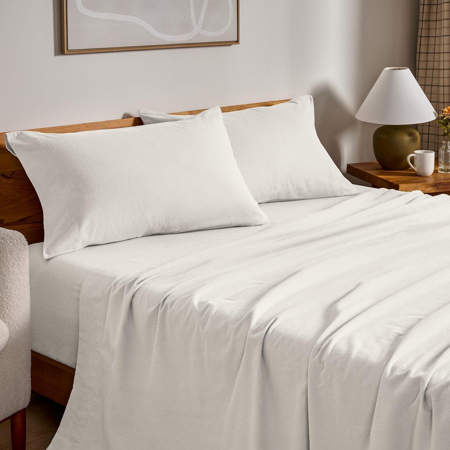 Bare Home 100% Cotton Solid Flannel Sheet Set & Reviews | Wayfair