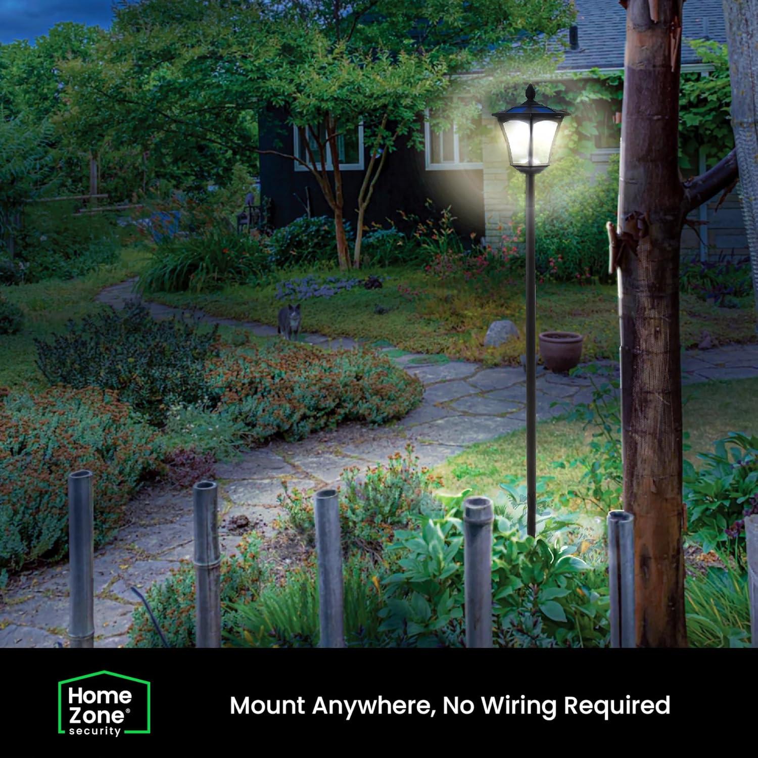 Home Zone Solar Lamp Post Light - 65" Tall, for Outdoor/Garden/Yard Decoration and Lighting