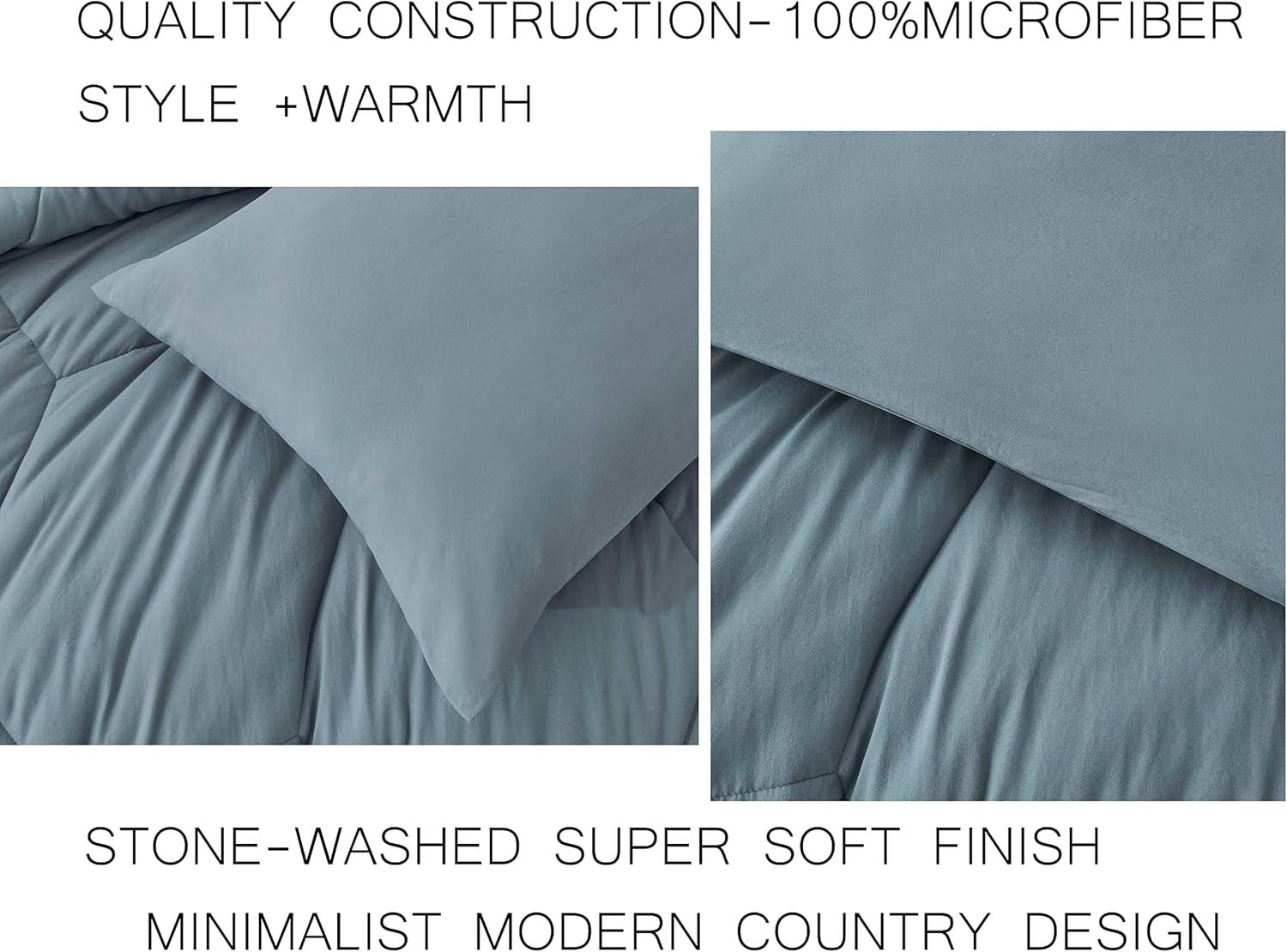 Washed Microfiber Bedding Standard Comforter Set